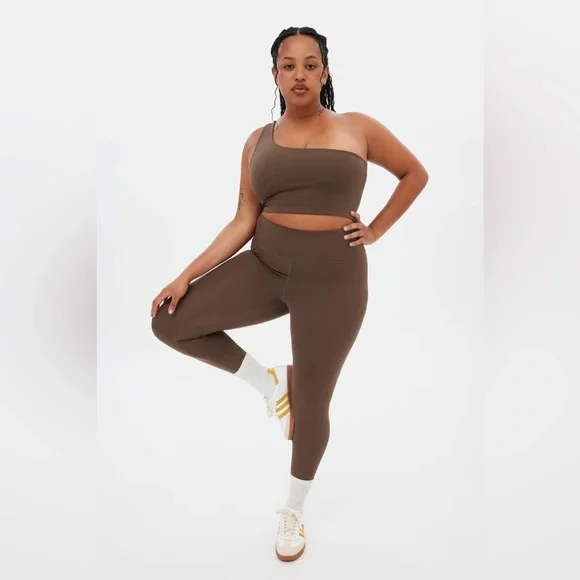 Girlfriend Collective Compressive 7/8 High Rise Cafe’ Leggings - Picture 3 of 3